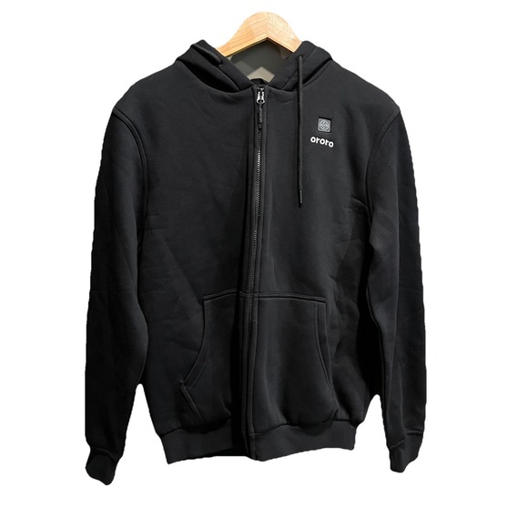 Ororo Heated Apparel Black Men's Full Zip Hoodie Jacket Size Small (No Battery)